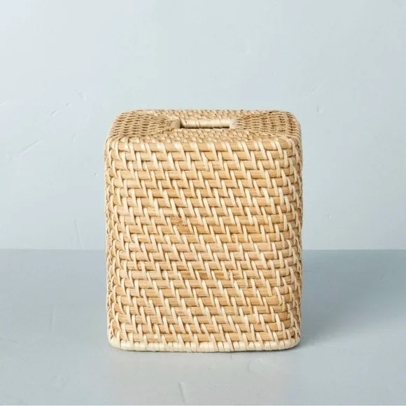 Woven Rattan Tissue Cover Box - Natural, Hearth and Hand With Magnolia - Picture 2 of 8